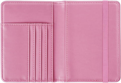 Passport Holder Cover, RFID Travel Wallet Women Card Holder | Travel Essentials, Passport Book Holders, Passport Cover Case, PU Leather, Cute, Thin, Spliced Design, Green Flower - Colors A
