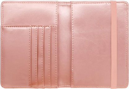 Passport Holder Cover, RFID Travel Wallet Women Card Holder | Travel Essentials, Passport Book Holders, Passport Cover Case, PU Leather, Cute, Thin, Spliced Design, Green Flower - Colors A