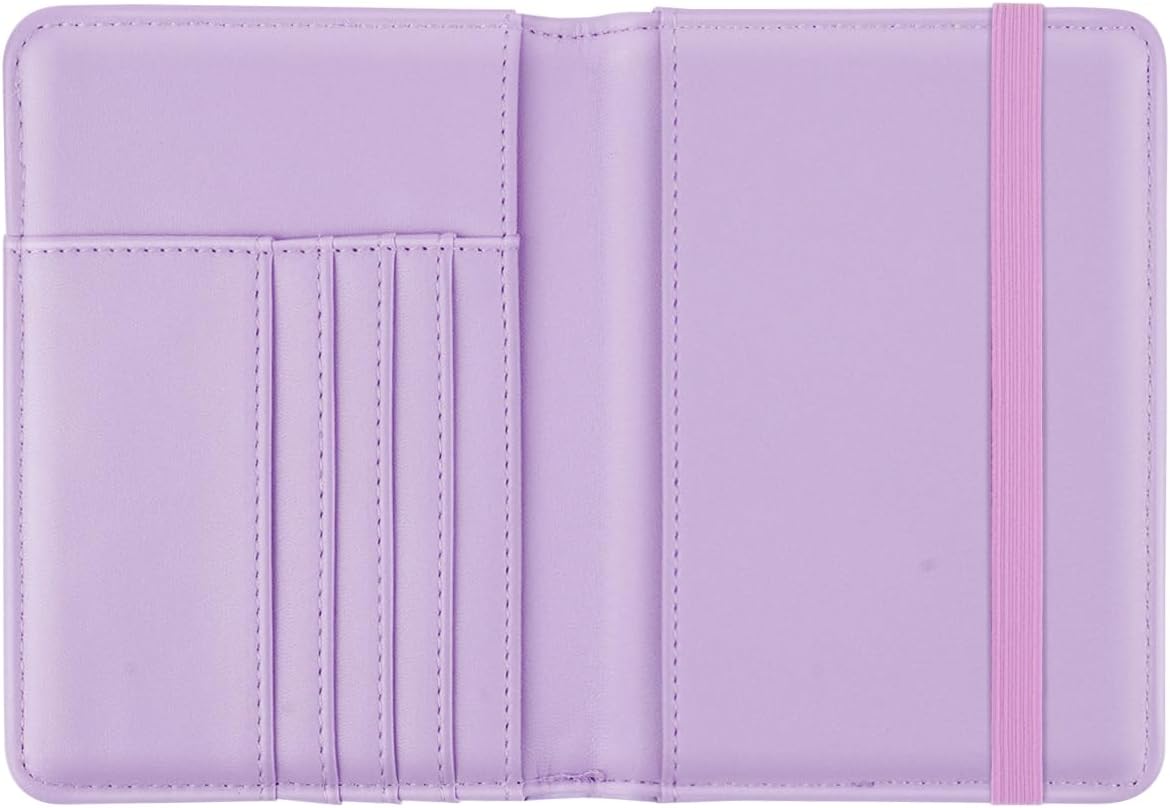Passport Holder Cover, RFID Travel Wallet Women Card Holder | Travel Essentials, Passport Book Holders, Passport Cover Case, PU Leather, Cute, Thin, Spliced Design, Green Flower - Colors A
