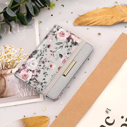 Passport Holder Cover, RFID Travel Wallet Women Card Holder | Travel Essentials, Passport Book Holders, Passport Cover Case, PU Leather, Cute, Thin, Spliced Design, Green Flower - Colors A