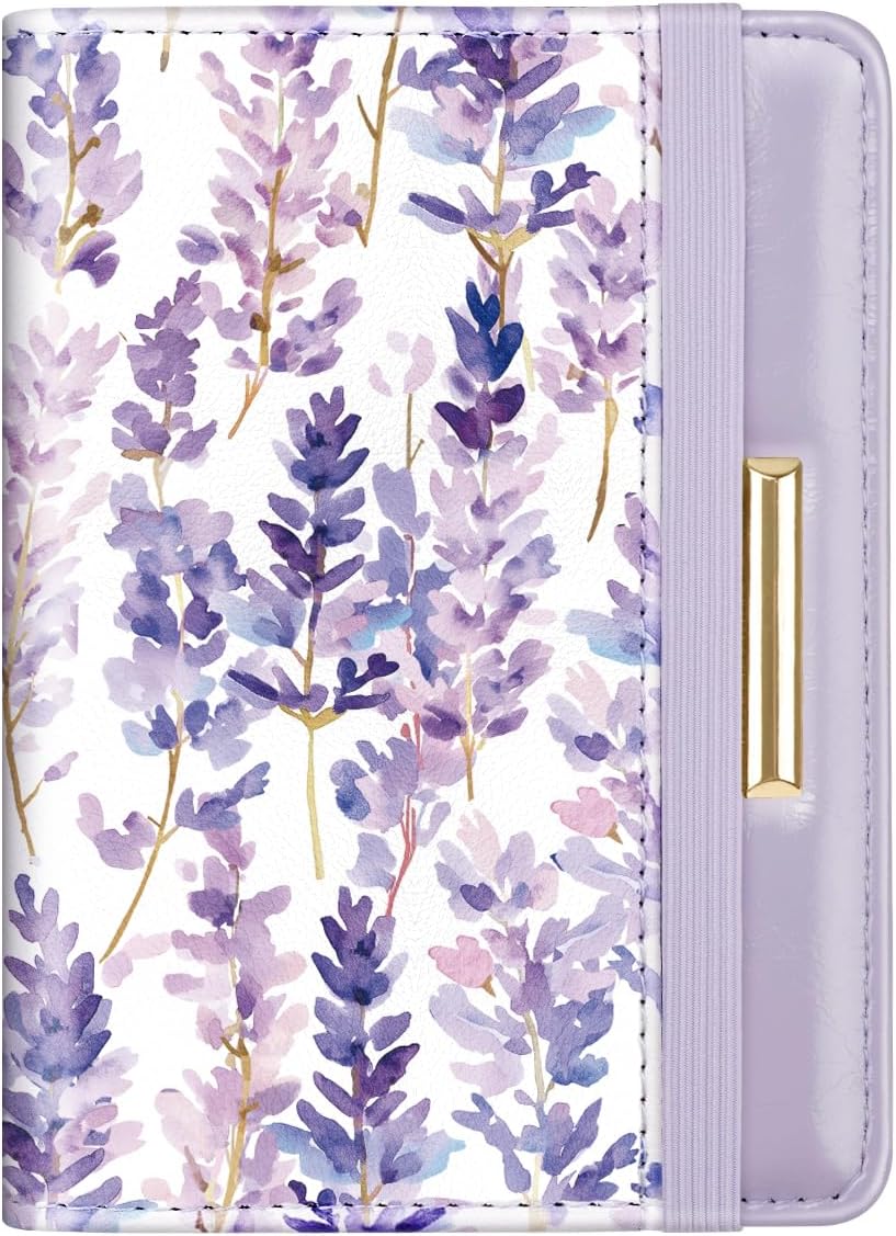 Passport Holder Cover, RFID Travel Wallet Women Card Holder | Travel Essentials, Passport Book Holders, Passport Cover Case, PU Leather, Cute, Thin, Spliced Design, Green Flower - Colors A