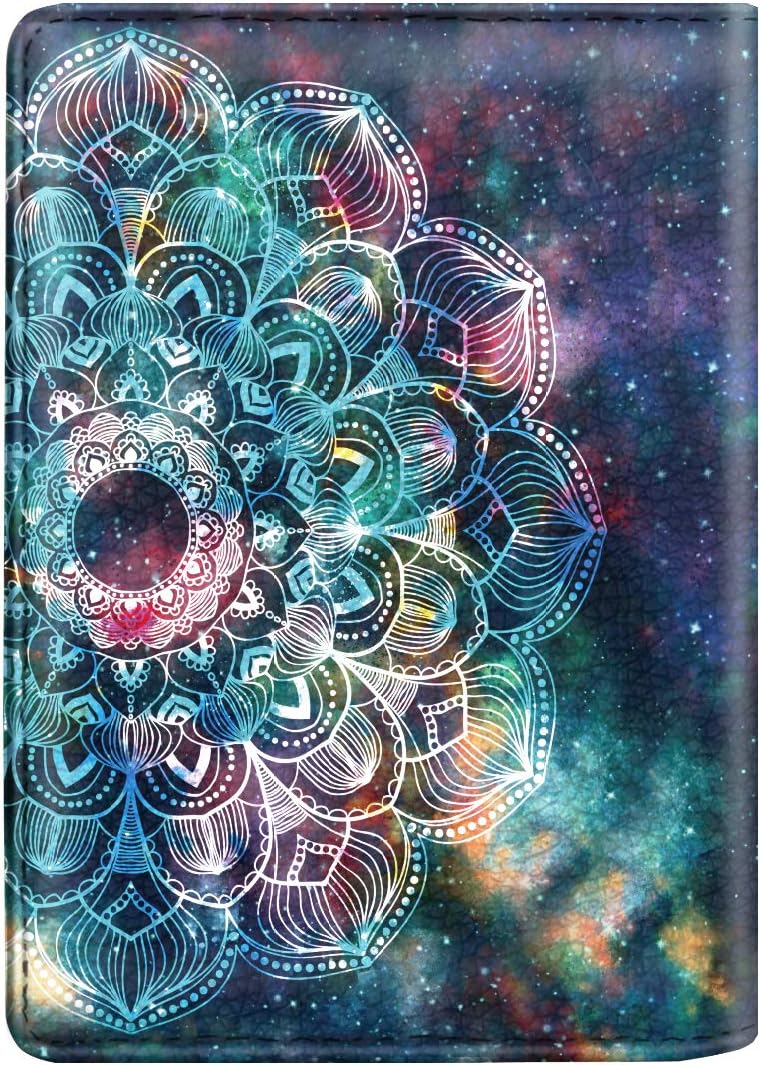 Passport Holder Cover, RFID Travel Wallet Women Card Holder | Travel Essentials, Passport Book Holders, Passport Cover Case, PU Leather, Cute, Thin, Spliced Design, Green Flower - Colors A