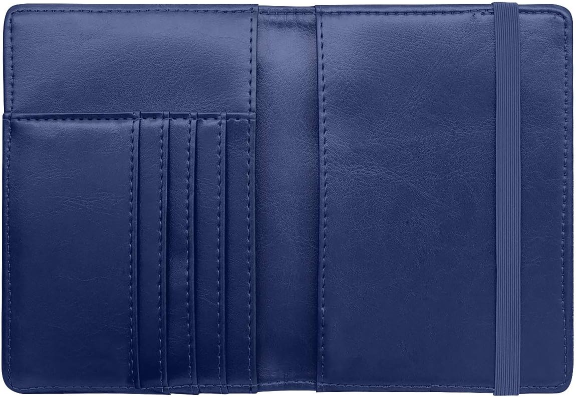 Passport Holder Cover, RFID Travel Wallet Women Card Holder | Travel Essentials, Passport Book Holders, Passport Cover Case, PU Leather, Cute, Thin, Spliced Design, Green Flower - Colors A