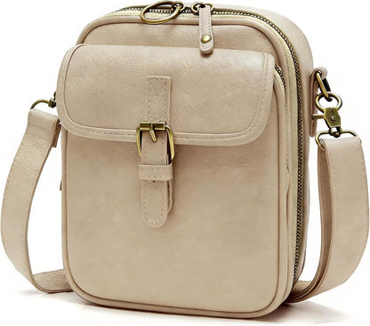 Small Crossbody Bags for Women Vegan Leather Messenger Purses, Vintage Wallet Anti Theft Shoulder Handbags with Card Slots