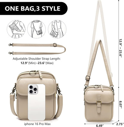 Small Crossbody Bags for Women Vegan Leather Messenger Purses, Vintage Wallet Anti Theft Shoulder Handbags with Card Slots