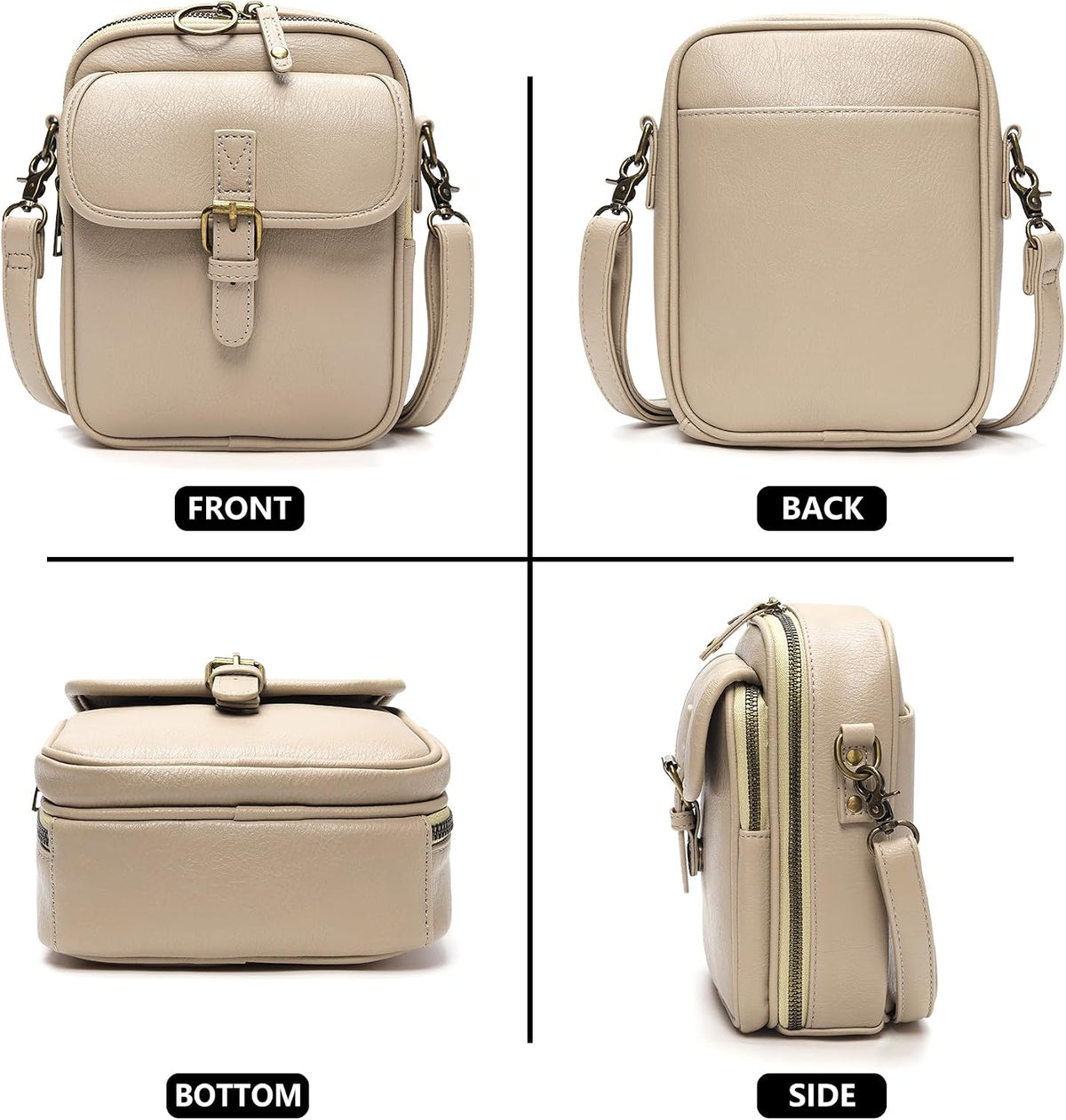 Small Crossbody Bags for Women Vegan Leather Messenger Purses, Vintage Wallet Anti Theft Shoulder Handbags with Card Slots