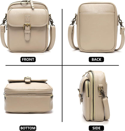 Small Crossbody Bags for Women Vegan Leather Messenger Purses, Vintage Wallet Anti Theft Shoulder Handbags with Card Slots
