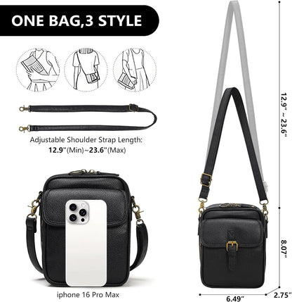 Small Crossbody Bags for Women Vegan Leather Messenger Purses, Vintage Wallet Anti Theft Shoulder Handbags with Card Slots