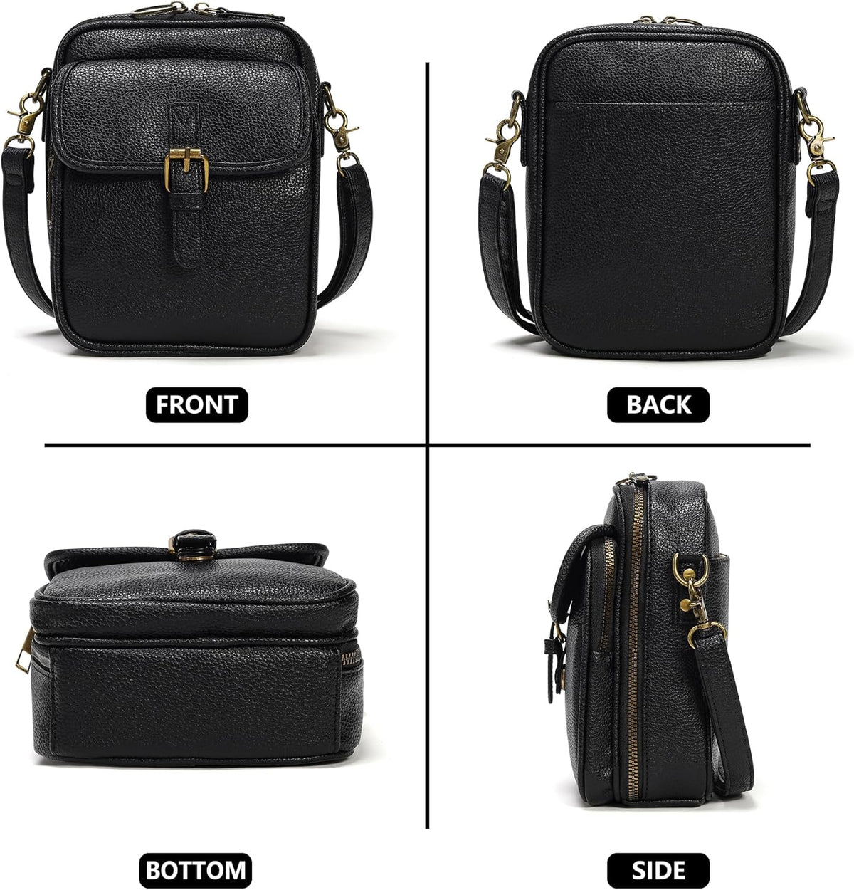 Small Crossbody Bags for Women Vegan Leather Messenger Purses, Vintage Wallet Anti Theft Shoulder Handbags with Card Slots