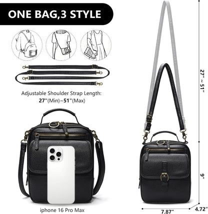 Small Crossbody Bags for Women Vegan Leather Messenger Purses, Vintage Wallet Anti Theft Shoulder Handbags with Card Slots