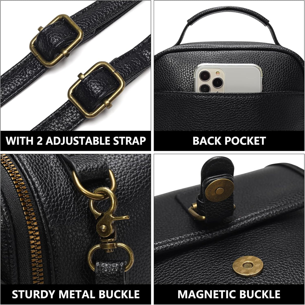 Small Crossbody Bags for Women Vegan Leather Messenger Purses, Vintage Wallet Anti Theft Shoulder Handbags with Card Slots