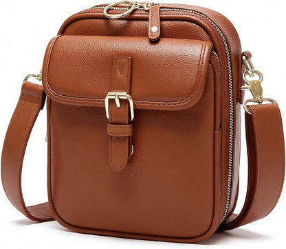 Small Crossbody Bags for Women Vegan Leather Messenger Purses, Vintage Wallet Anti Theft Shoulder Handbags with Card Slots