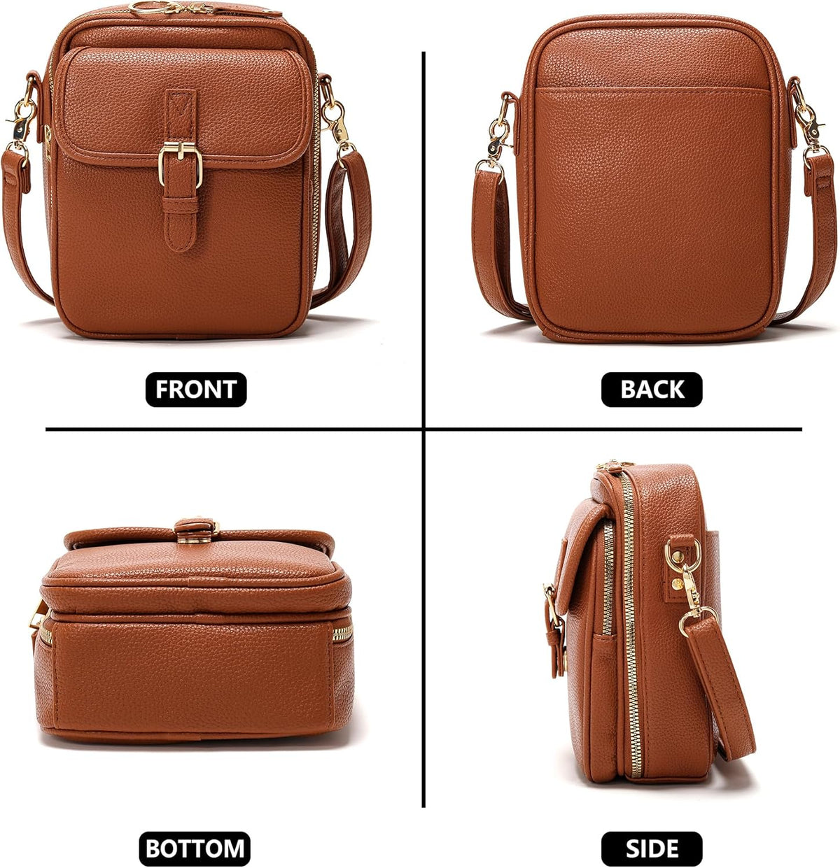 Small Crossbody Bags for Women Vegan Leather Messenger Purses, Vintage Wallet Anti Theft Shoulder Handbags with Card Slots