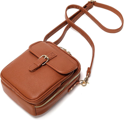 Small Crossbody Bags for Women Vegan Leather Messenger Purses, Vintage Wallet Anti Theft Shoulder Handbags with Card Slots