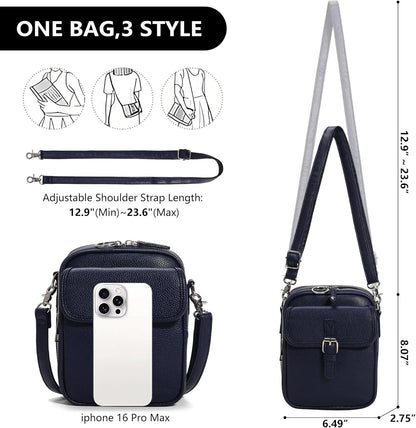 Small Crossbody Bags for Women Vegan Leather Messenger Purses, Vintage Wallet Anti Theft Shoulder Handbags with Card Slots