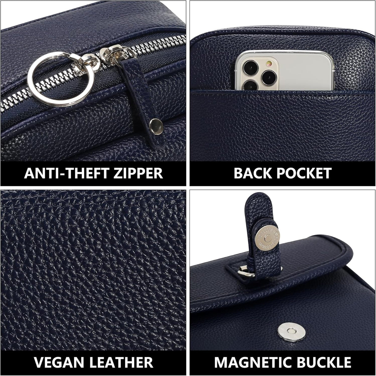 Small Crossbody Bags for Women Vegan Leather Messenger Purses, Vintage Wallet Anti Theft Shoulder Handbags with Card Slots