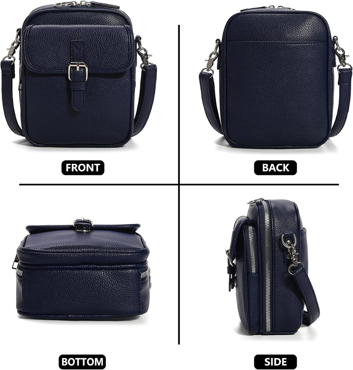 Small Crossbody Bags for Women Vegan Leather Messenger Purses, Vintage Wallet Anti Theft Shoulder Handbags with Card Slots