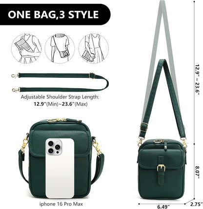 Small Crossbody Bags for Women Vegan Leather Messenger Purses, Vintage Wallet Anti Theft Shoulder Handbags with Card Slots