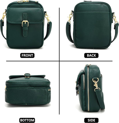 Small Crossbody Bags for Women Vegan Leather Messenger Purses, Vintage Wallet Anti Theft Shoulder Handbags with Card Slots