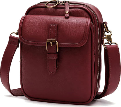 Small Crossbody Bags for Women Vegan Leather Messenger Purses, Vintage Wallet Anti Theft Shoulder Handbags with Card Slots
