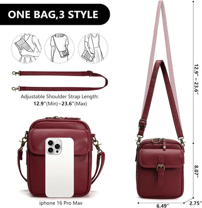 Small Crossbody Bags for Women Vegan Leather Messenger Purses, Vintage Wallet Anti Theft Shoulder Handbags with Card Slots