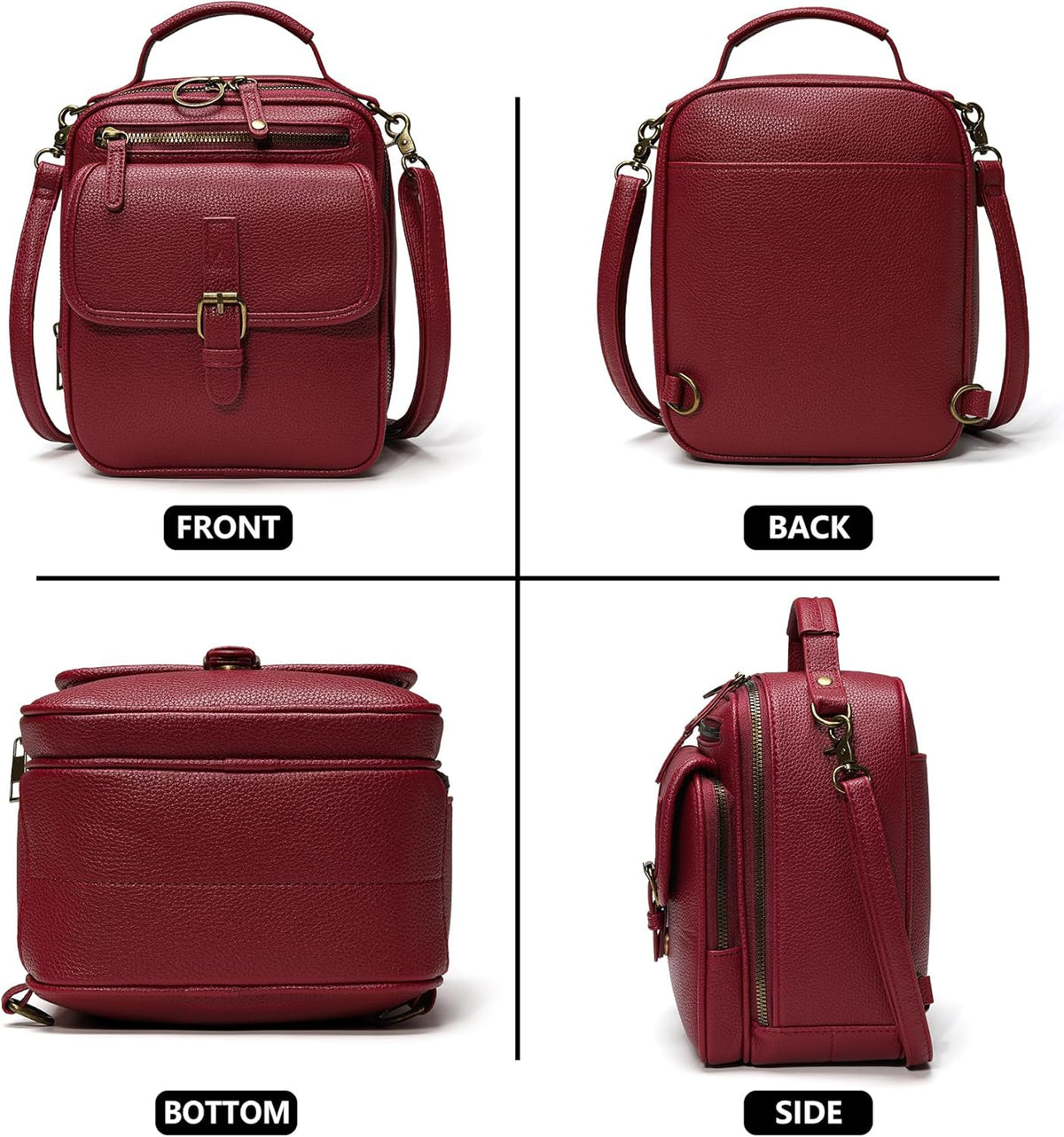 Small Crossbody Bags for Women Vegan Leather Messenger Purses, Vintage Wallet Anti Theft Shoulder Handbags with Card Slots