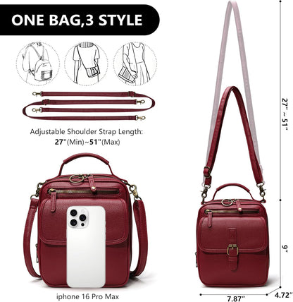 Small Crossbody Bags for Women Vegan Leather Messenger Purses, Vintage Wallet Anti Theft Shoulder Handbags with Card Slots