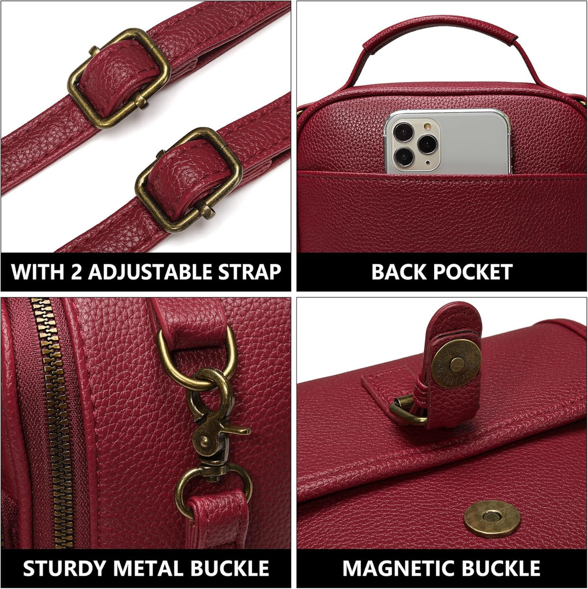 Small Crossbody Bags for Women Vegan Leather Messenger Purses, Vintage Wallet Anti Theft Shoulder Handbags with Card Slots