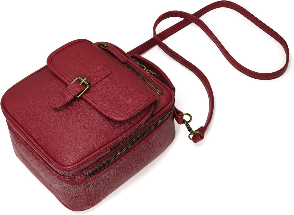 Small Crossbody Bags for Women Vegan Leather Messenger Purses, Vintage Wallet Anti Theft Shoulder Handbags with Card Slots