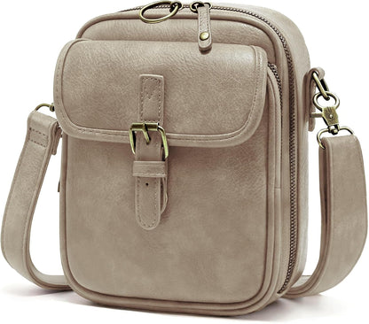 Small Crossbody Bags for Women Vegan Leather Messenger Purses, Vintage Wallet Anti Theft Shoulder Handbags with Card Slots