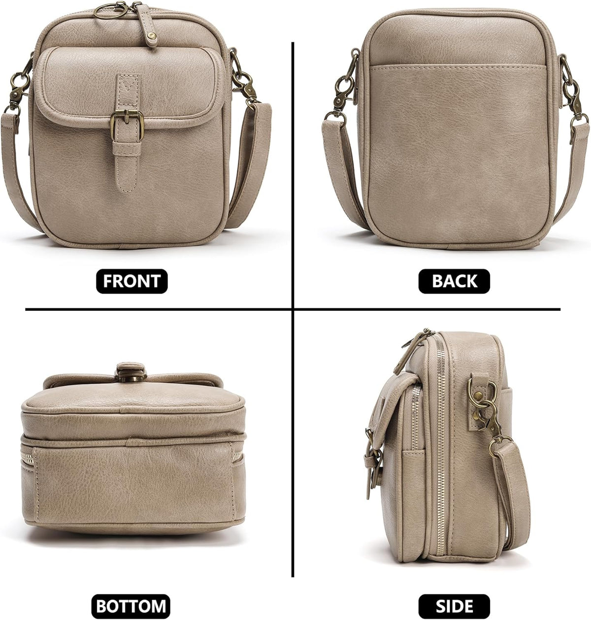 Small Crossbody Bags for Women Vegan Leather Messenger Purses, Vintage Wallet Anti Theft Shoulder Handbags with Card Slots