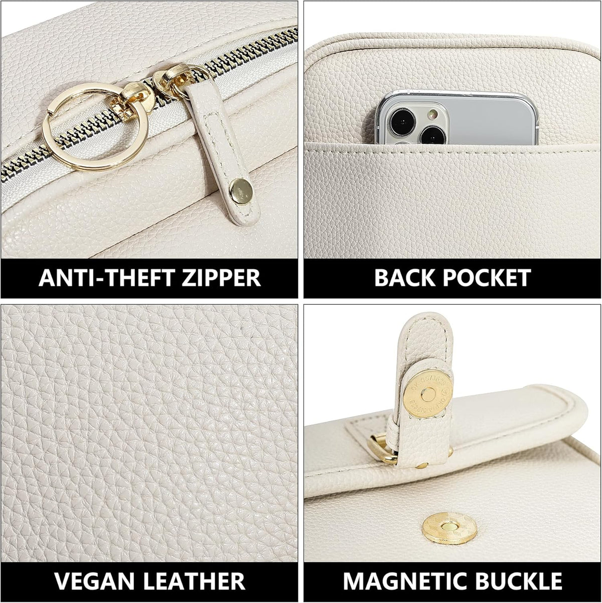 Small Crossbody Bags for Women Vegan Leather Messenger Purses, Vintage Wallet Anti Theft Shoulder Handbags with Card Slots