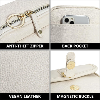Small Crossbody Bags for Women Vegan Leather Messenger Purses, Vintage Wallet Anti Theft Shoulder Handbags with Card Slots