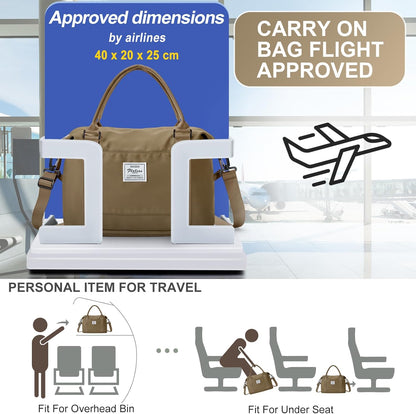 Travel Duffel Bag, 18x14x8 Inches Travel Bag Spirit with Shoes Compartment, Weekender Overnight Bag for Women with Trolley Sleeve, Carry On Bag for Airplanes Sport Tote Gym Bag Black - Colors A