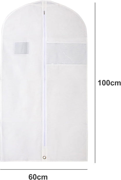 40 Inch Garment Bag Carry on Jackets Coat Shirts for Men Closet Storage Garment Bags for Travel Mens Suit Hanging Clothes Suit Bag, Garment Cover with Zipper Pockets Black L