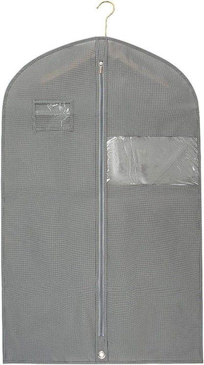 40 Inch Garment Bag Carry on Jackets Coat Shirts for Men Closet Storage Garment Bags for Travel Mens Suit Hanging Clothes Suit Bag, Garment Cover with Zipper Pockets Black L