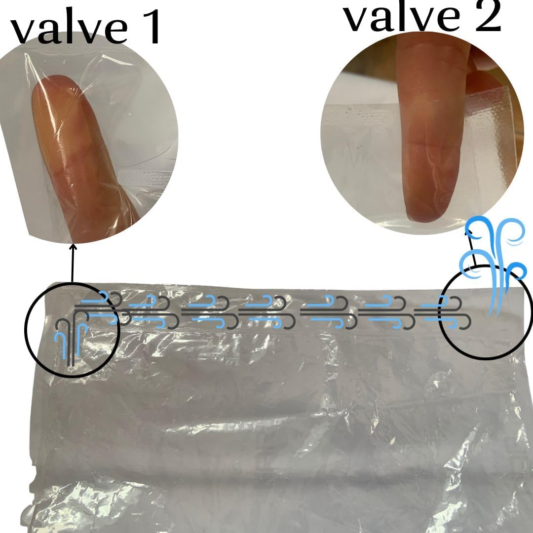 8 Travel Space Saver Bags - No Vacuum or Pump - for Clothes - Reusable - Luggage Compression - Set of 4 L and 4 M Sacks - Transparent