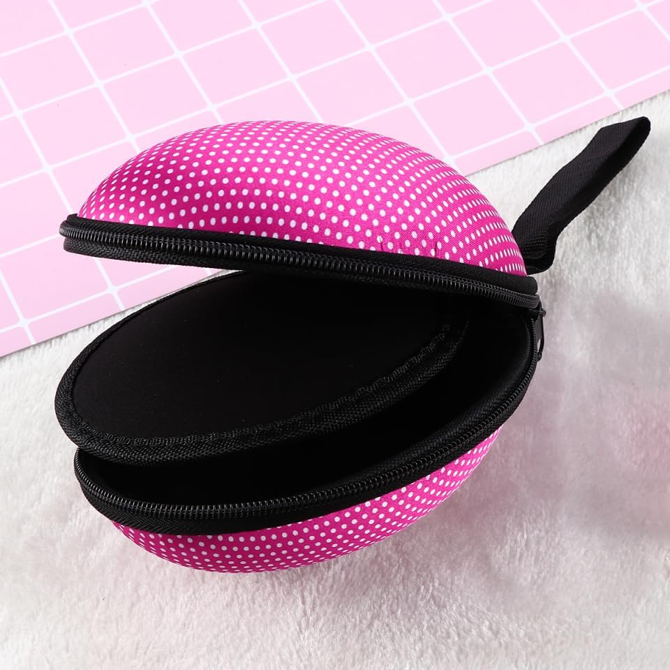 Silicone Invisible Bra Storage Case Small Zippered Travel Bag for Women Lingerie Organizer Pouch Underwear Storage Box and Toiletry Accessory Holder with Hand Strap Printed Fabric