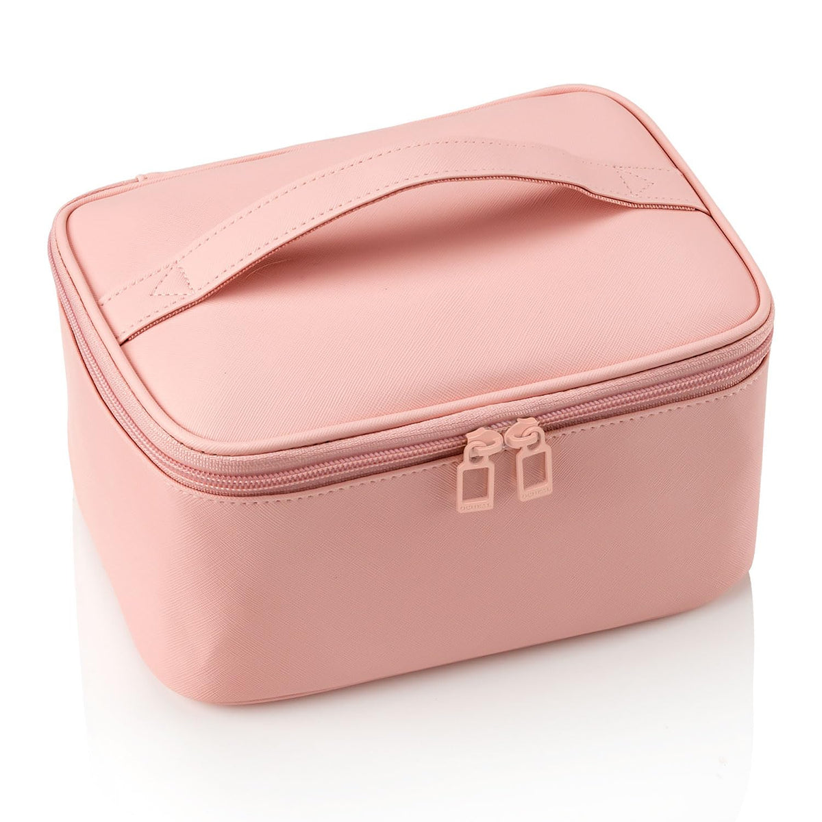 Pink Makeup Bag,Travel Makeup Organizer Bag, Large Capacity Cosmetic Bags For Women Large Travel Toiletry Bag Girls Traveling With Brush Slot And Divider