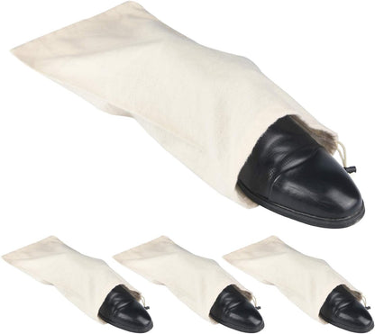 Shoe Storage Bags 100% Cotton with Drawstring for Men and Women for Travel Protecting and Storing Shoes