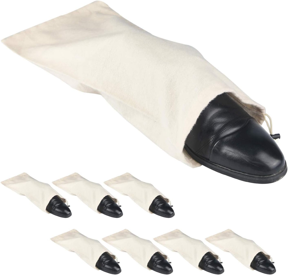 Shoe Storage Bags 100% Cotton with Drawstring for Men and Women for Travel Protecting and Storing Shoes
