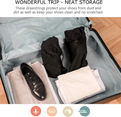 Shoe Storage Bags 100% Cotton with Drawstring for Men and Women for Travel Protecting and Storing Shoes