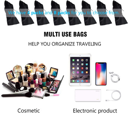 Shoe Storage Bags 100% Cotton with Drawstring for Men and Women for Travel Protecting and Storing Shoes