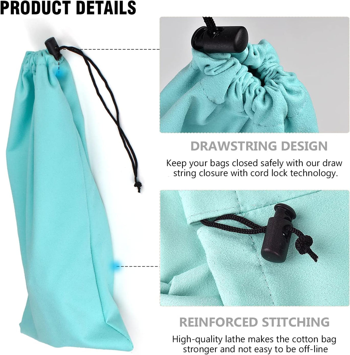 Shoe Storage Bags 100% Cotton with Drawstring for Men and Women for Travel Protecting and Storing Shoes