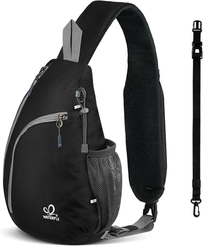 Crossbody Sling Bag, Small Shoulder Chest Backpack | Lightweight, Water Resistant, Travel Daypack for Hiking Walking and Daily Use, Fits Men and Women, Everyday Carry