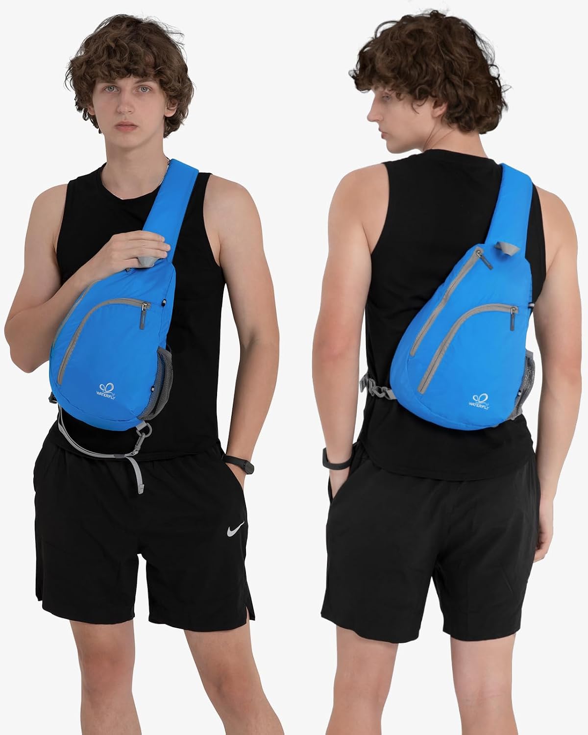 Crossbody Sling Bag, Small Shoulder Chest Backpack | Lightweight, Water Resistant, Travel Daypack for Hiking Walking and Daily Use, Fits Men and Women, Everyday Carry