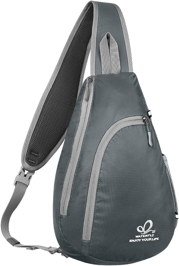 Crossbody Sling Bag, Small Shoulder Chest Backpack | Lightweight, Water Resistant, Travel Daypack for Hiking Walking and Daily Use, Fits Men and Women, Everyday Carry