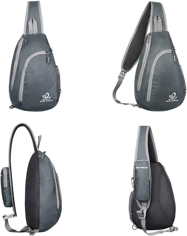 Crossbody Sling Bag, Small Shoulder Chest Backpack | Lightweight, Water Resistant, Travel Daypack for Hiking Walking and Daily Use, Fits Men and Women, Everyday Carry