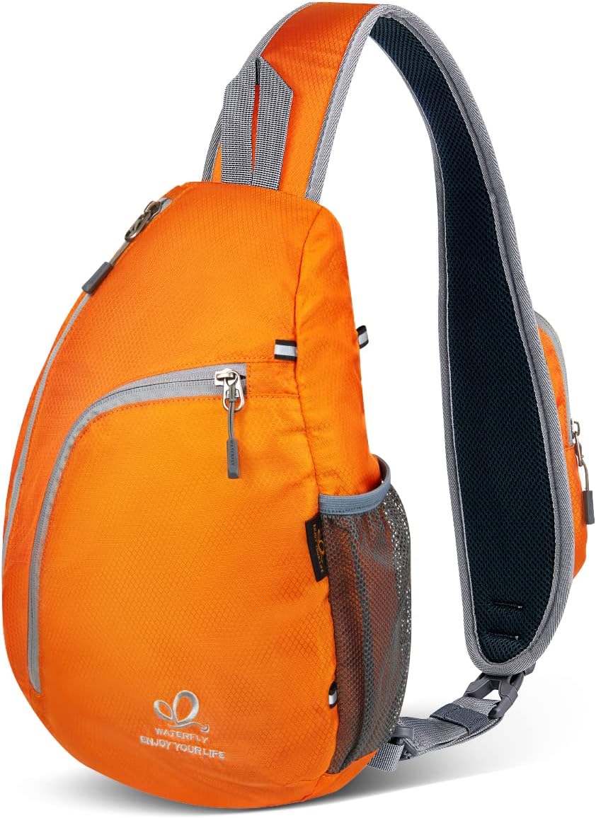 Crossbody Sling Bag, Small Shoulder Chest Backpack | Lightweight, Water Resistant, Travel Daypack for Hiking Walking and Daily Use, Fits Men and Women, Everyday Carry