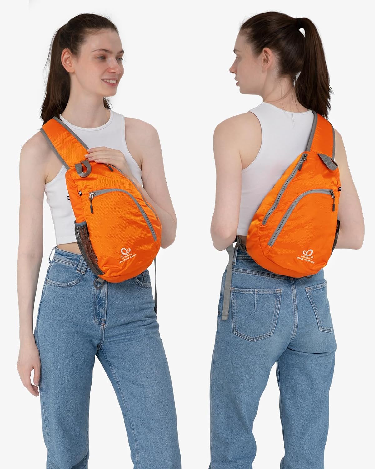 Crossbody Sling Bag, Small Shoulder Chest Backpack | Lightweight, Water Resistant, Travel Daypack for Hiking Walking and Daily Use, Fits Men and Women, Everyday Carry